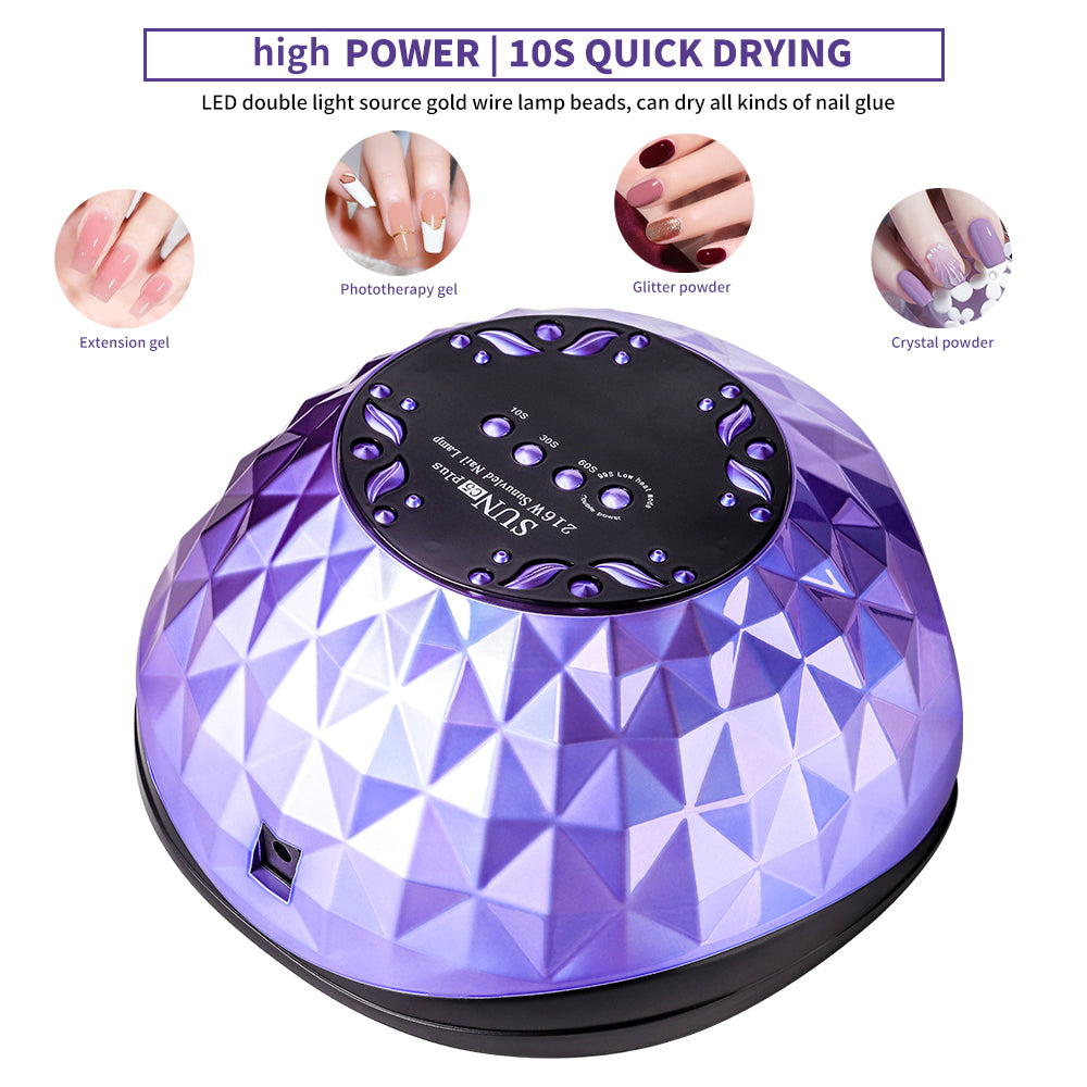 Gel Nail Lamp with 4 Timers and Removable Base, LED Nail Dryer – image 6