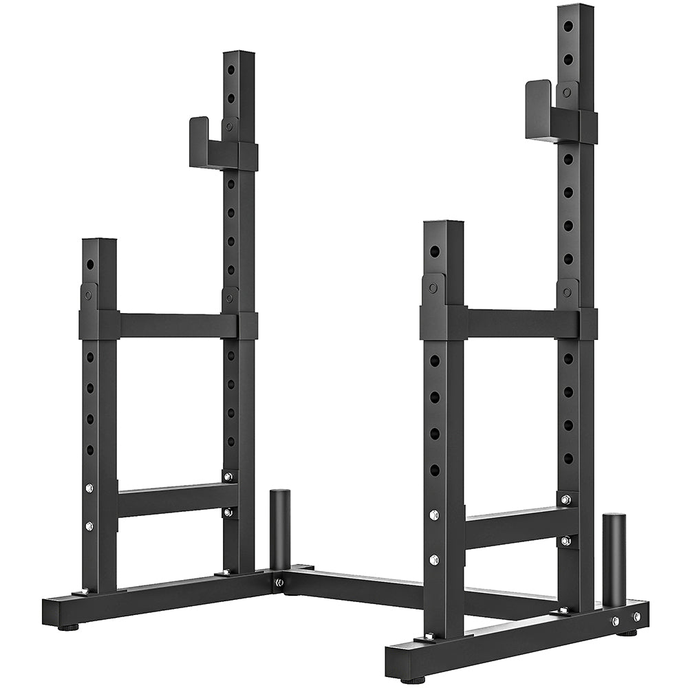 Adjustable Squat Rack with Dual Barbell Holders and Plate Storage – image 3