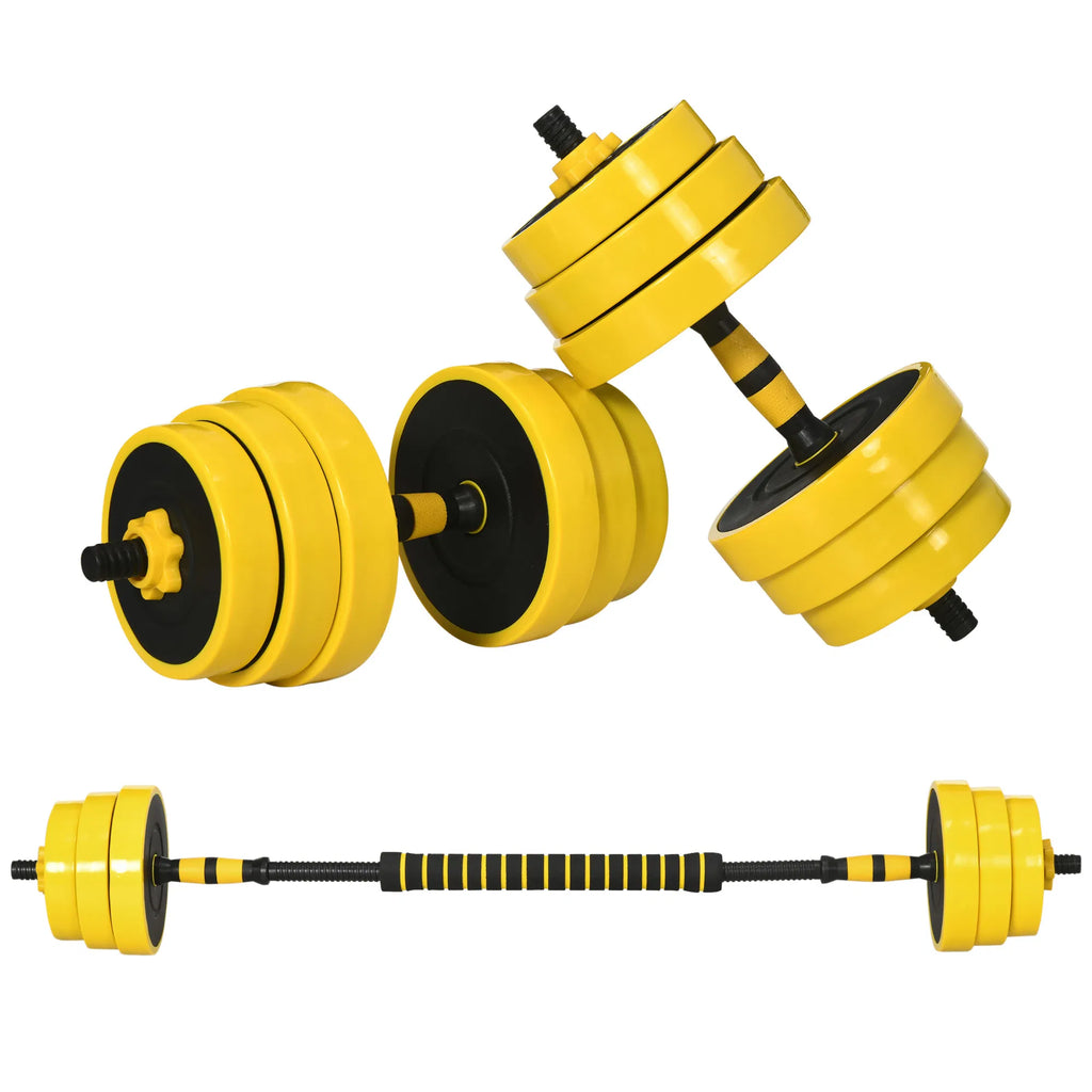 55 lb Adjustable Dumbbell and Barbell Set with Plates, Bars and Clamps – image 2
