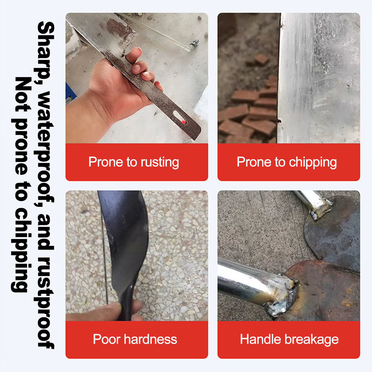 Masonry Brick Cutter Trowel, Double-Sided Stainless Steel Bricklayer Tool