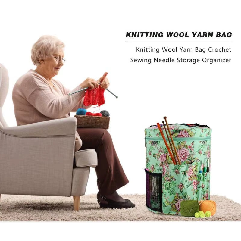 Yarn Storage Tote Bag for Knitting Needles and Crochet Hooks – image 3