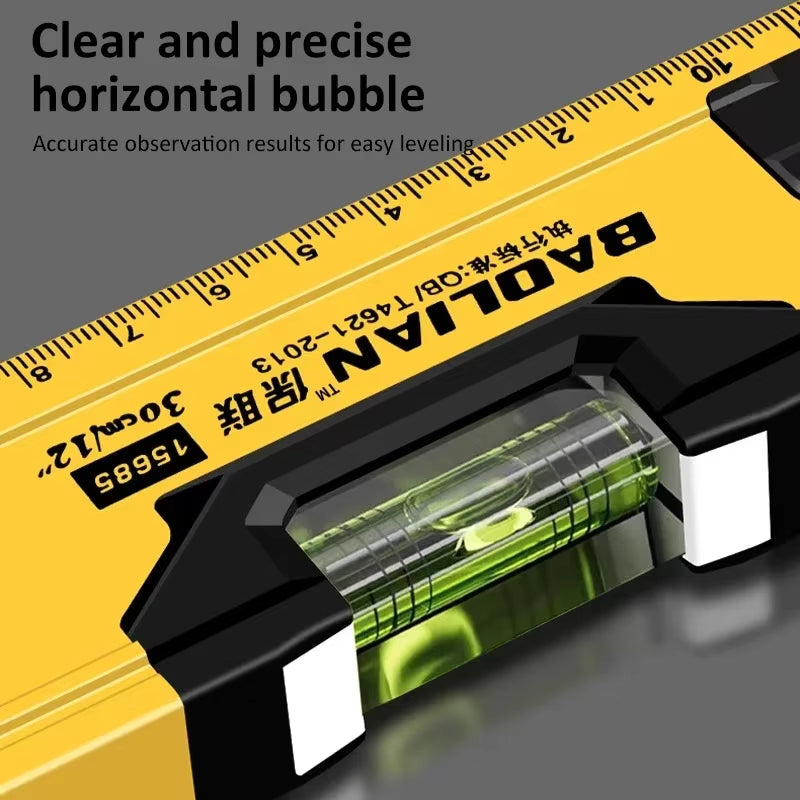 Magnetic Spirit Level, Aluminum 3-Vial Level 30/40/50 cm – image 5