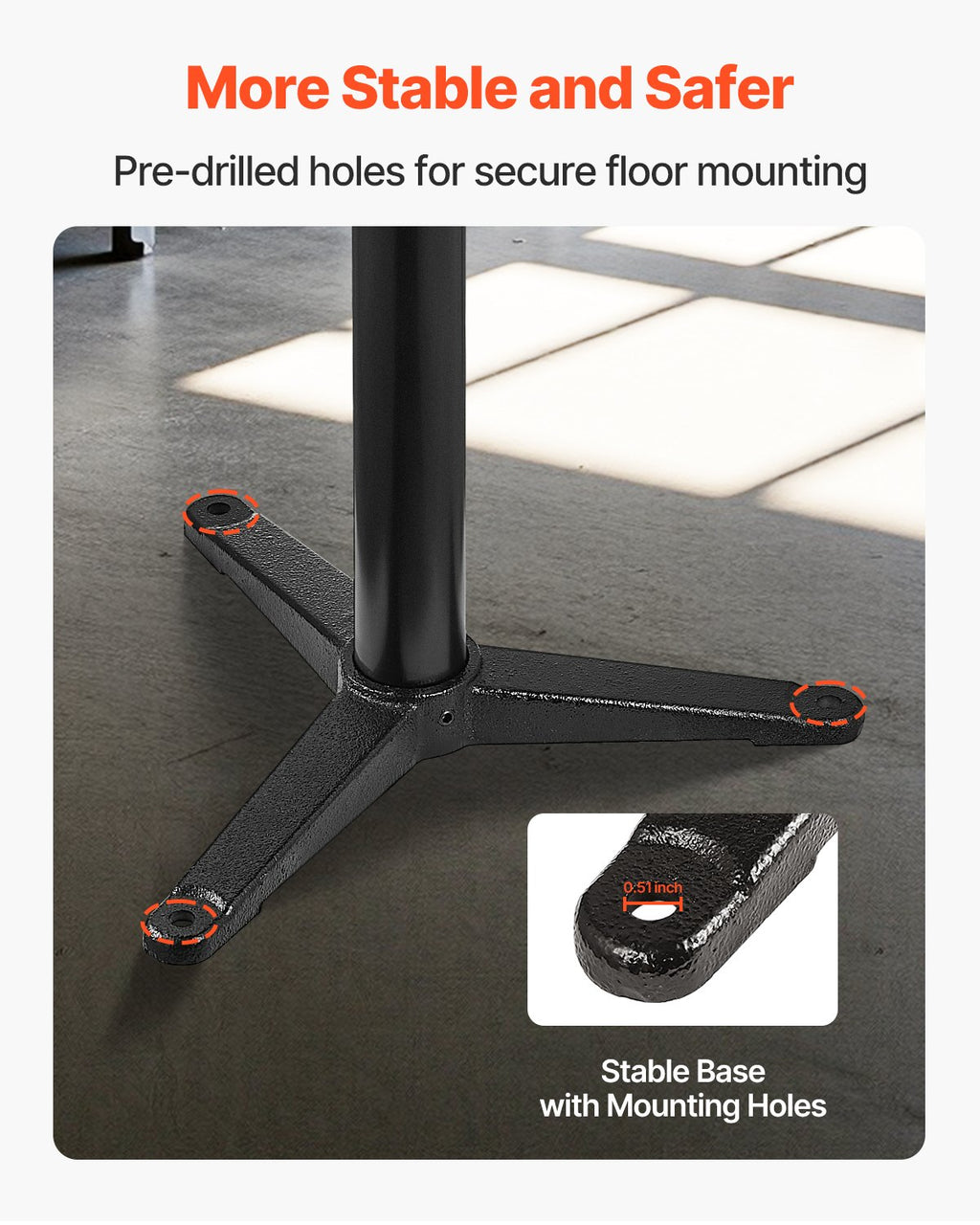 Bench Grinder Stand, Adjustable 28-36 in Cast Iron Pedestal – image 4