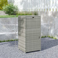 Outdoor Wicker Storage Cabinet with Drawer, 47 in Pool Towel Storage