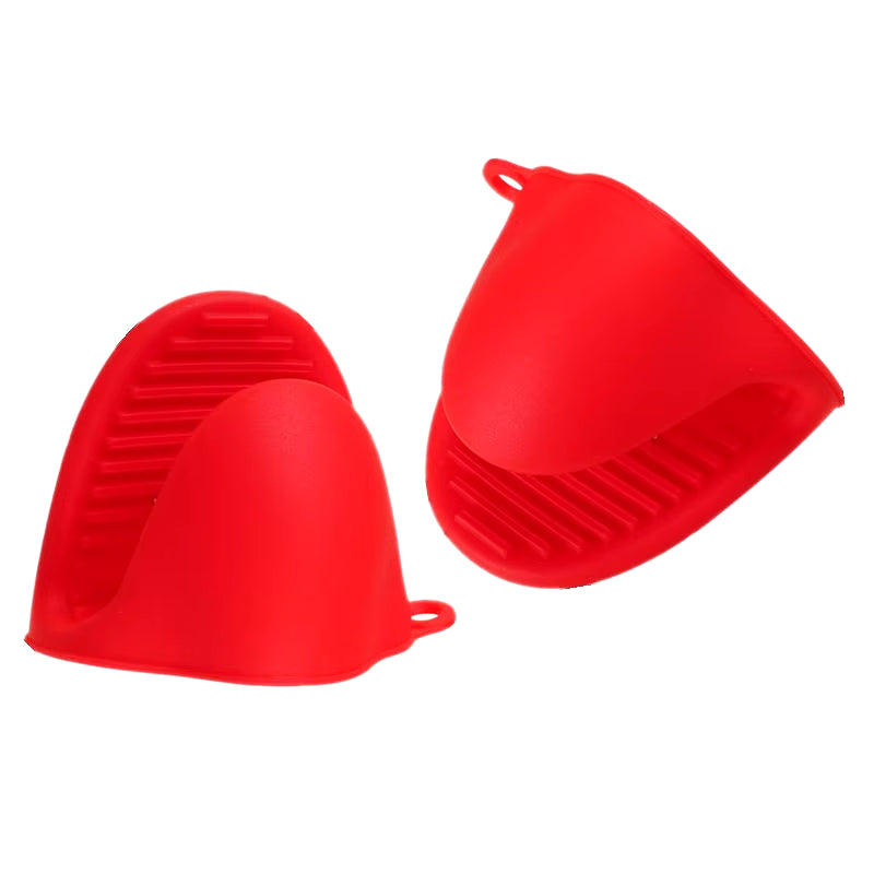 Silicone Pinch Oven Mitts 2-Pack - Heat Resistant Non-Slip Pot Holders
