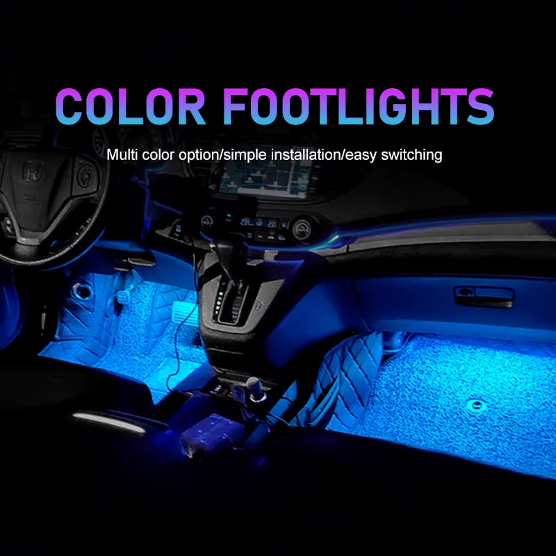 LED Car Footwell Light Strip - USB or 12V Interior Atmosphere Lamp – image 3