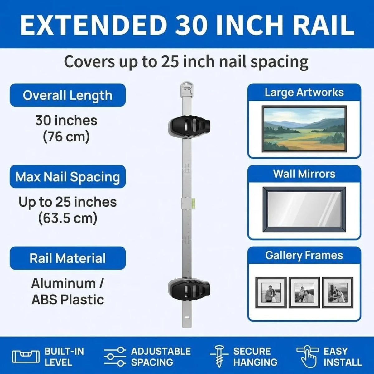 Picture Hanging Tool – 3-in-1 Leveling Art Hanging Kit – image 2
