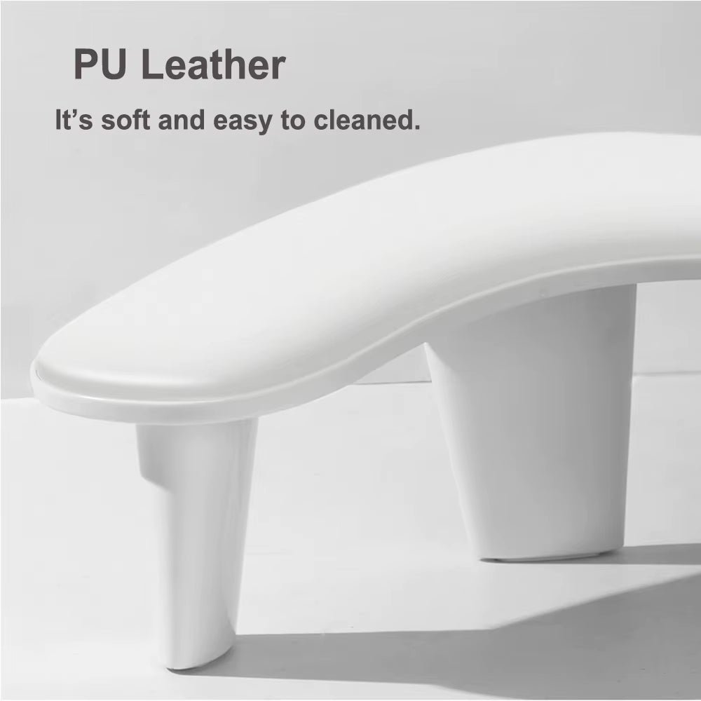 Nail Hand Rest for Two Hands, 15 Degree Tilted PU Leather Pillow – image 4
