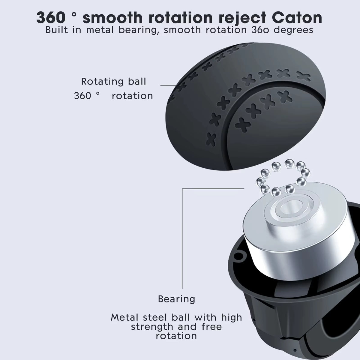 Steering Wheel Spinner Knob – 360° Rotating Ball Handle – image 5