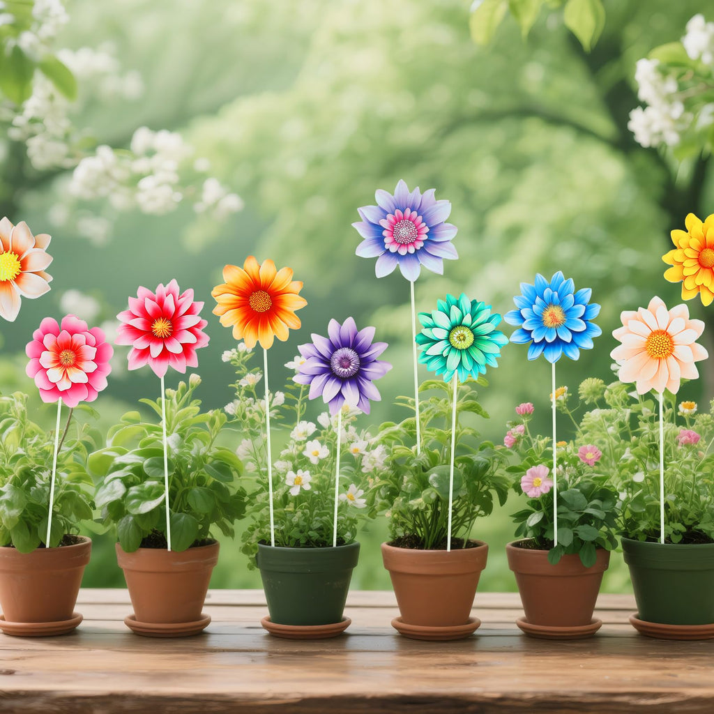 Flower Garden Stakes 14 Pcs – Colorful Yard and Planter Stakes – image 3