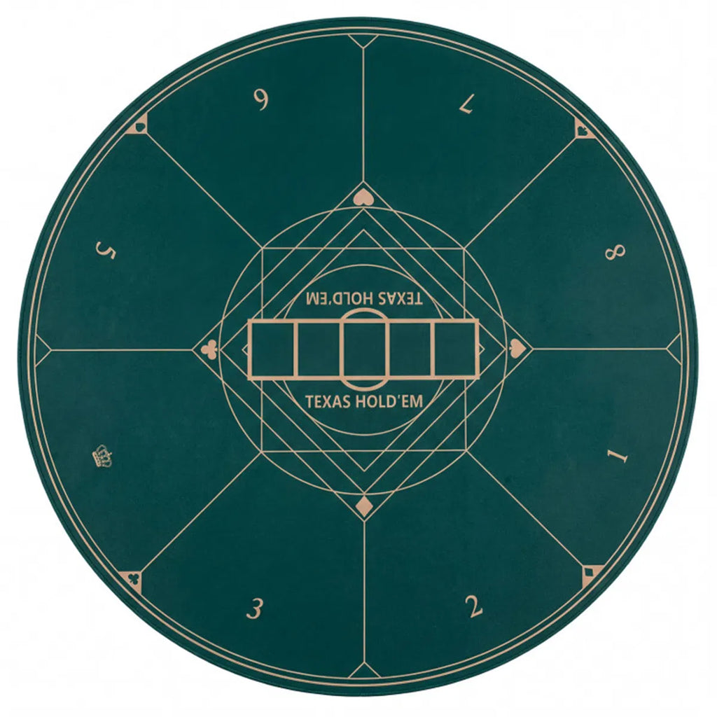 Round Poker Table Top 40 in, Foldable Card Mat with Carry Bag, Green – image 6