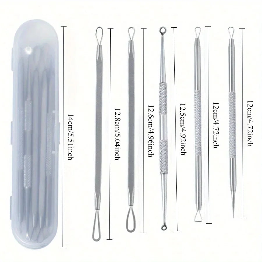 Blackhead Extractor Tool Kit Stainless Steel with Storage Box – image 5