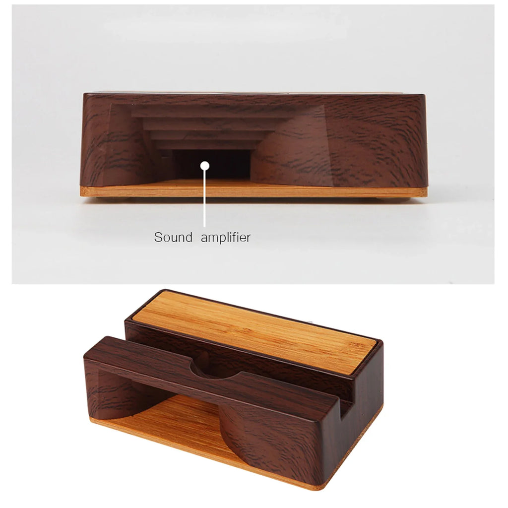 Wooden Phone Stand with Sound Amplifier – image 3