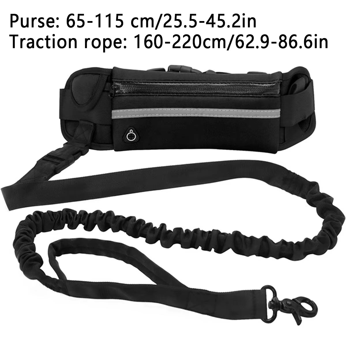 Hands-Free Dog Leash with Waist Bag - Reflective Bungee for Running – image 4