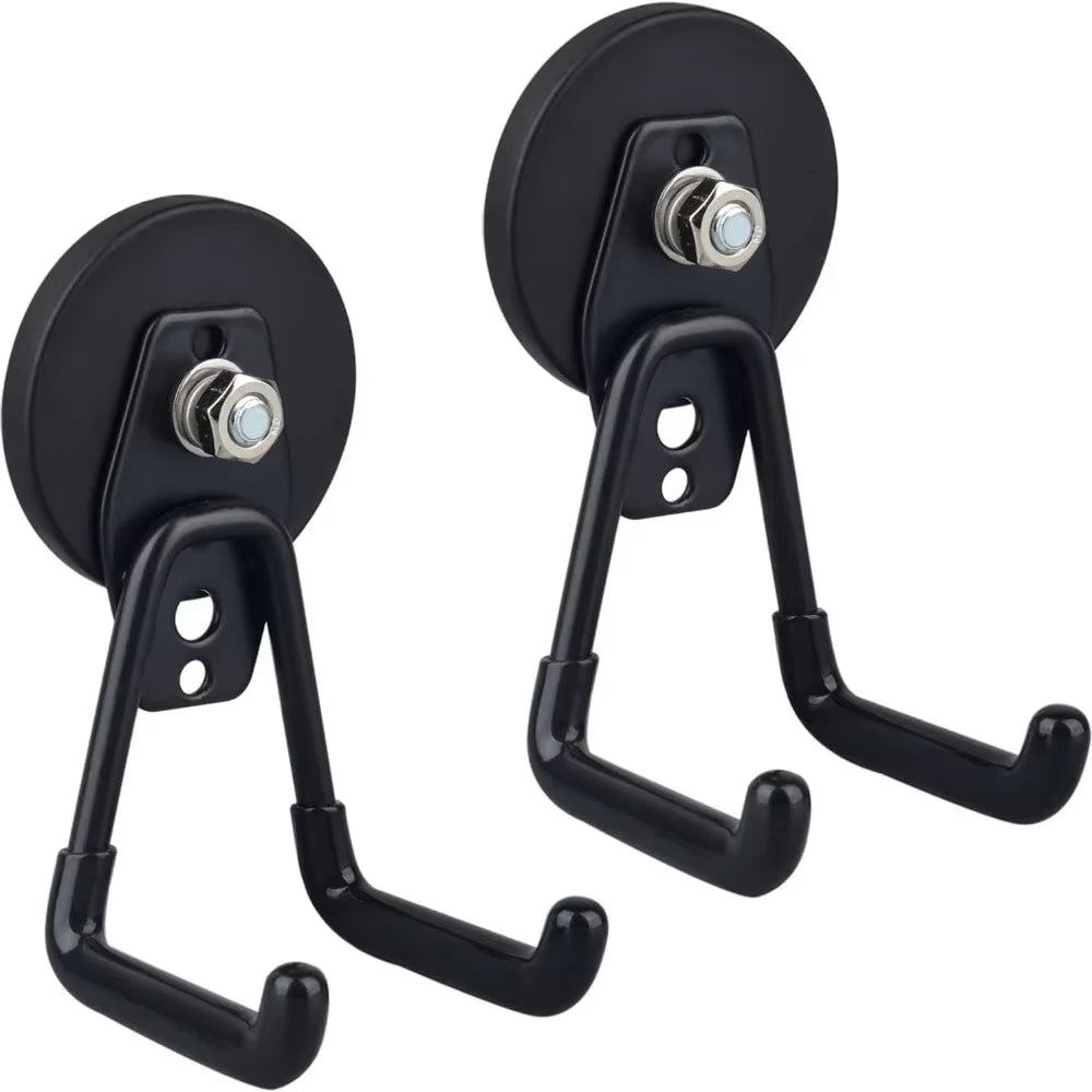Magnetic Tool Hooks 2-Pack, Heavy-Duty Garage Storage Holders – image 5