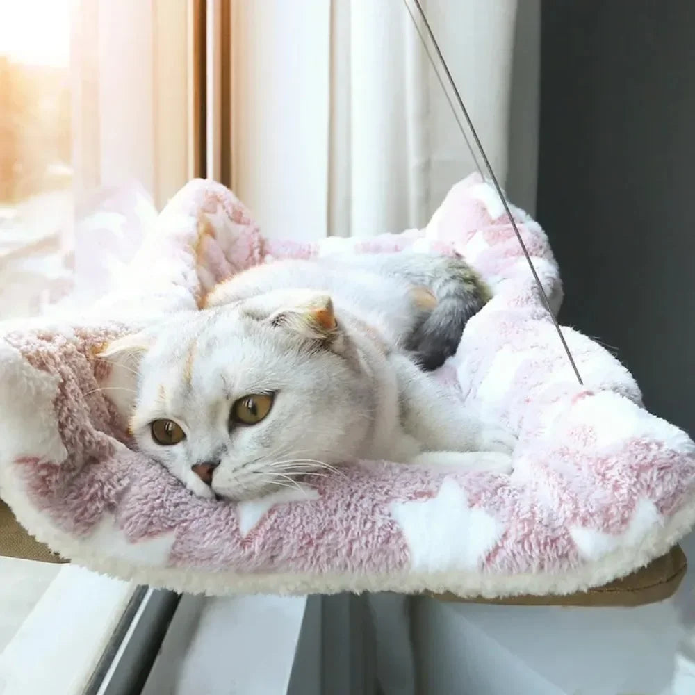 Cat Window Hammock - Suction Cup Perch Holds 40 lbs, Washable – image 2