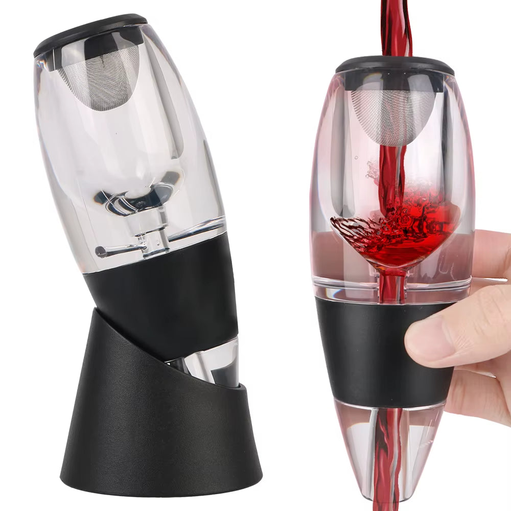 Wine Aerator Pourer with Filter and Display Base – image 2