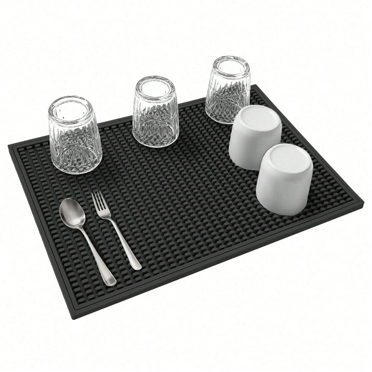 Dish Drying Mat – Set of 2 Heat-Resistant Rubber Mats, 18 x 12 in – image 5