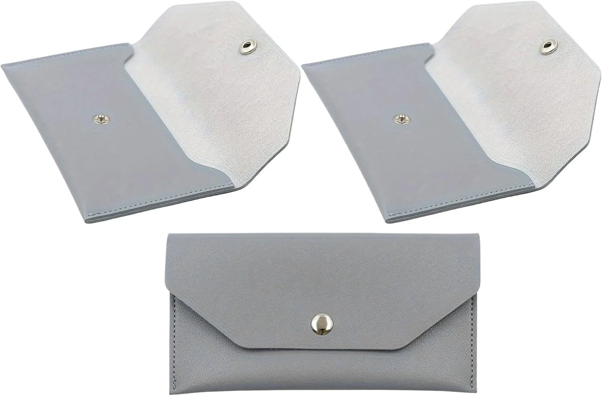 Cash Envelope Wallets, Set of 3 PU Leather Budget Organizers