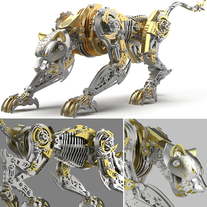 3D Metal Mechanical Cheetah Model Kit for Adults