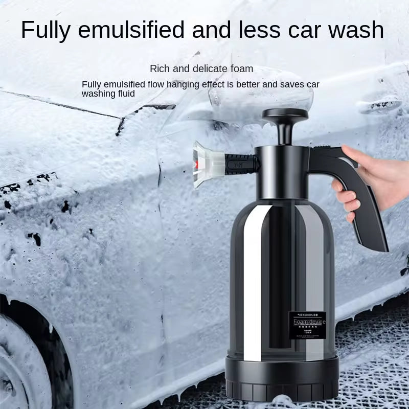 Hand Pump Foam Sprayer 2L, Car Wash Snow Foam Bottle with 3 Nozzles – image 4