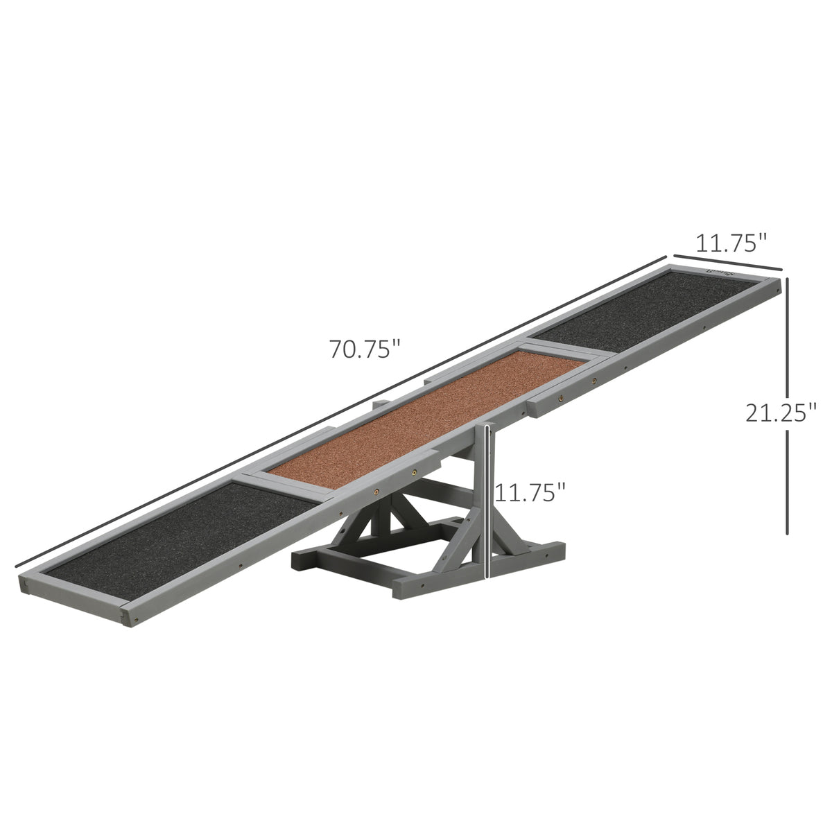 Wooden Dog Agility Seesaw 71 Inch Anti Slip – image 9