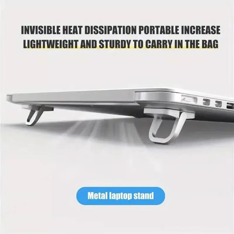 Mini Laptop Stand Set of 2, Adhesive Metal Kickstand – image 2