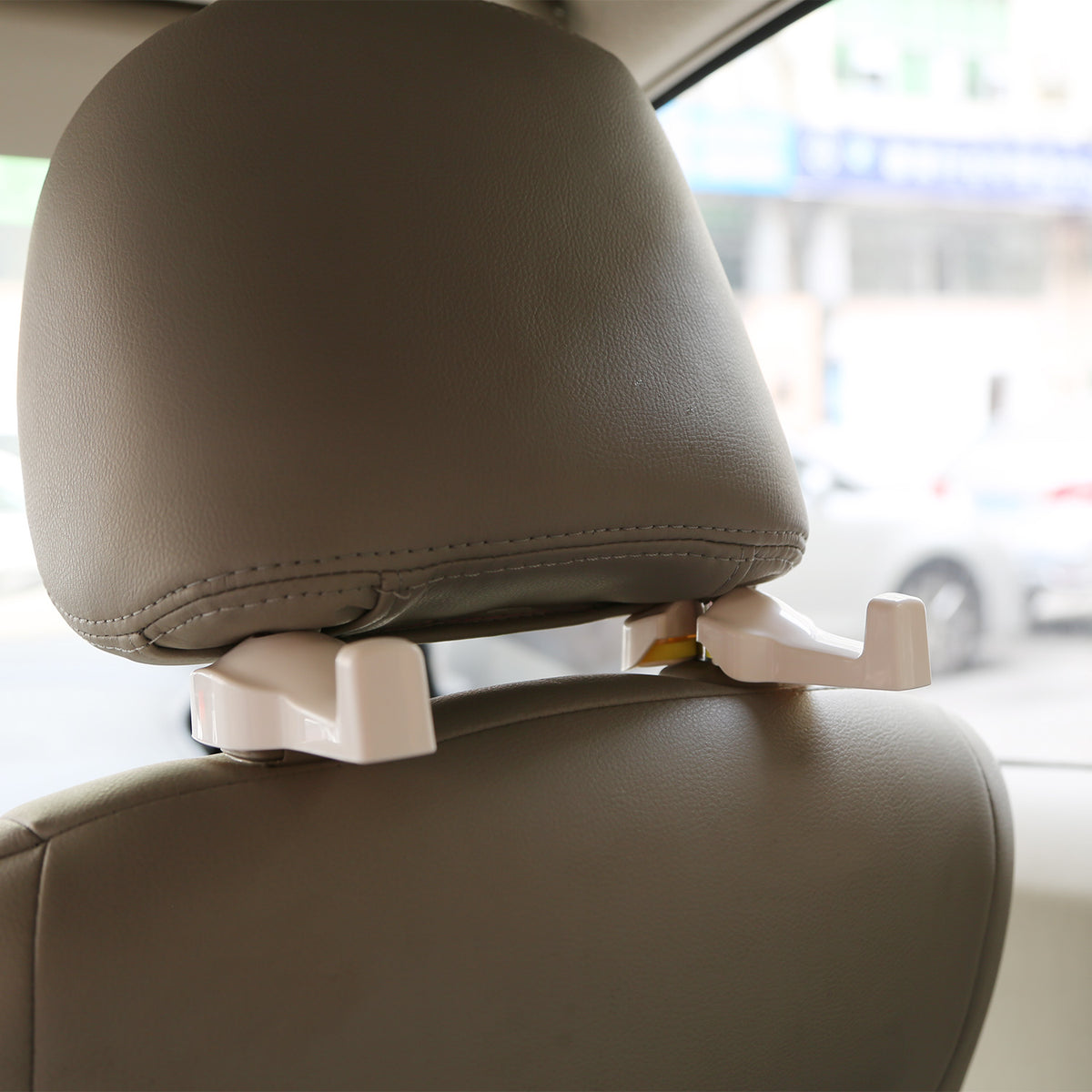 Car Headrest Hooks 2-Pack - 360 Rotating Purse & Grocery Hanger – image 5