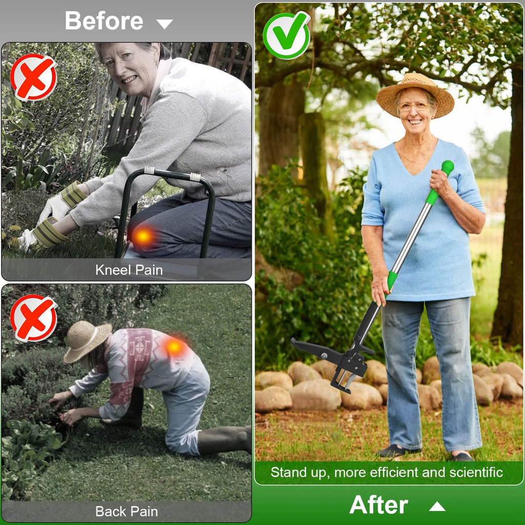 Stand Up Weed Puller - Aluminum Weeder Tool with 4 Claws – image 5