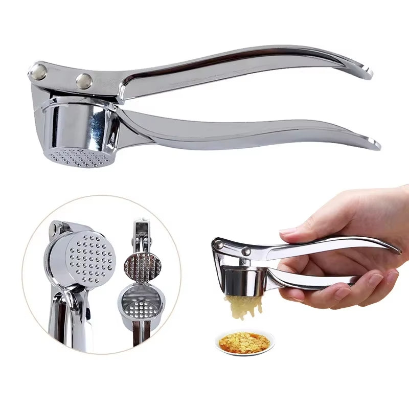 Stainless Steel Garlic Press & Crusher