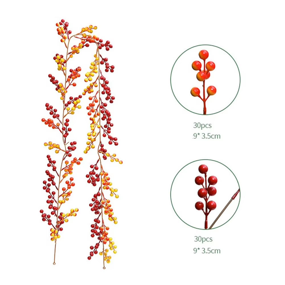 6 ft Artificial Red Berry Garland – image 8