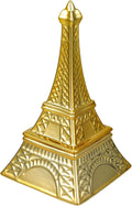 Pyramid Jewelry Box, Golden Ceramic Trinket Holder for Rings