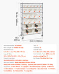 Rolling Bin Storage Rack 7-Tier with 22 Bins, 800 lb Steel Frame