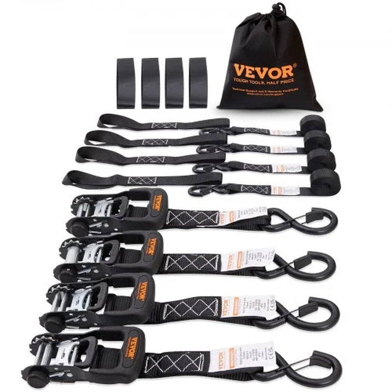 Ratchet Tie Down Straps 4 Pack 5208 lb Break Strength 8 ft – image 6