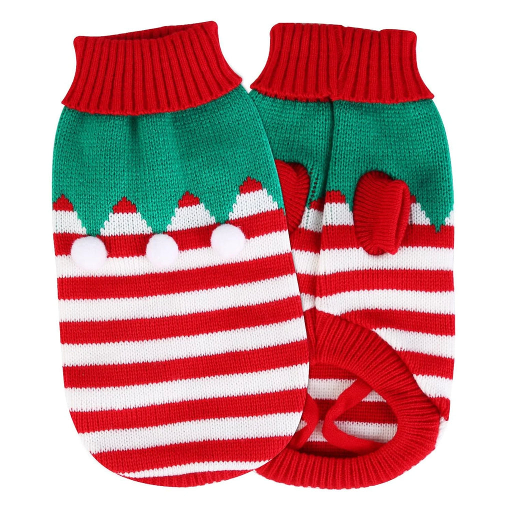 Dog Christmas Sweater Turtleneck Snowman Knit Pet Holiday Outfit – image 11