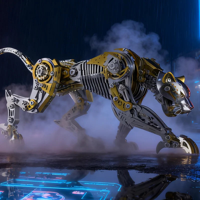 3D Metal Mechanical Cheetah Model Kit for Adults