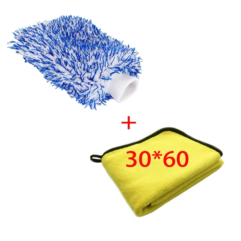 Plush Microfiber Car Wash Mitt - Thick Scratch-Free Wash Glove – image 8