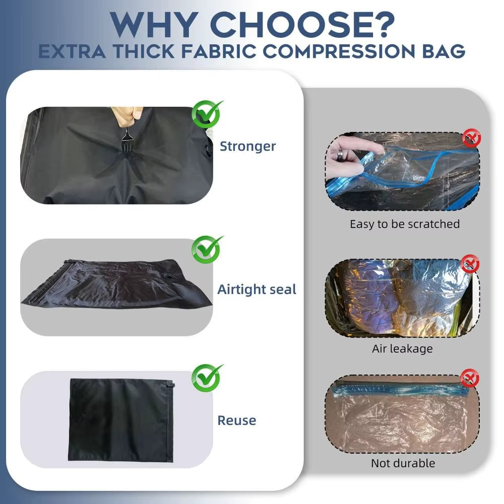 Travel Compression Bags – Reusable Hand-Roll Space Saver – image 6