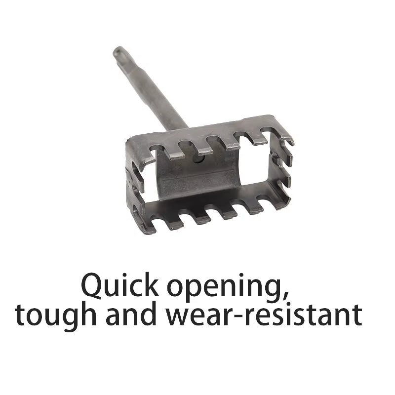 Square Hole Wall Opener - Electric Hammer Drill Bit for Outlet Box & Socket Installation