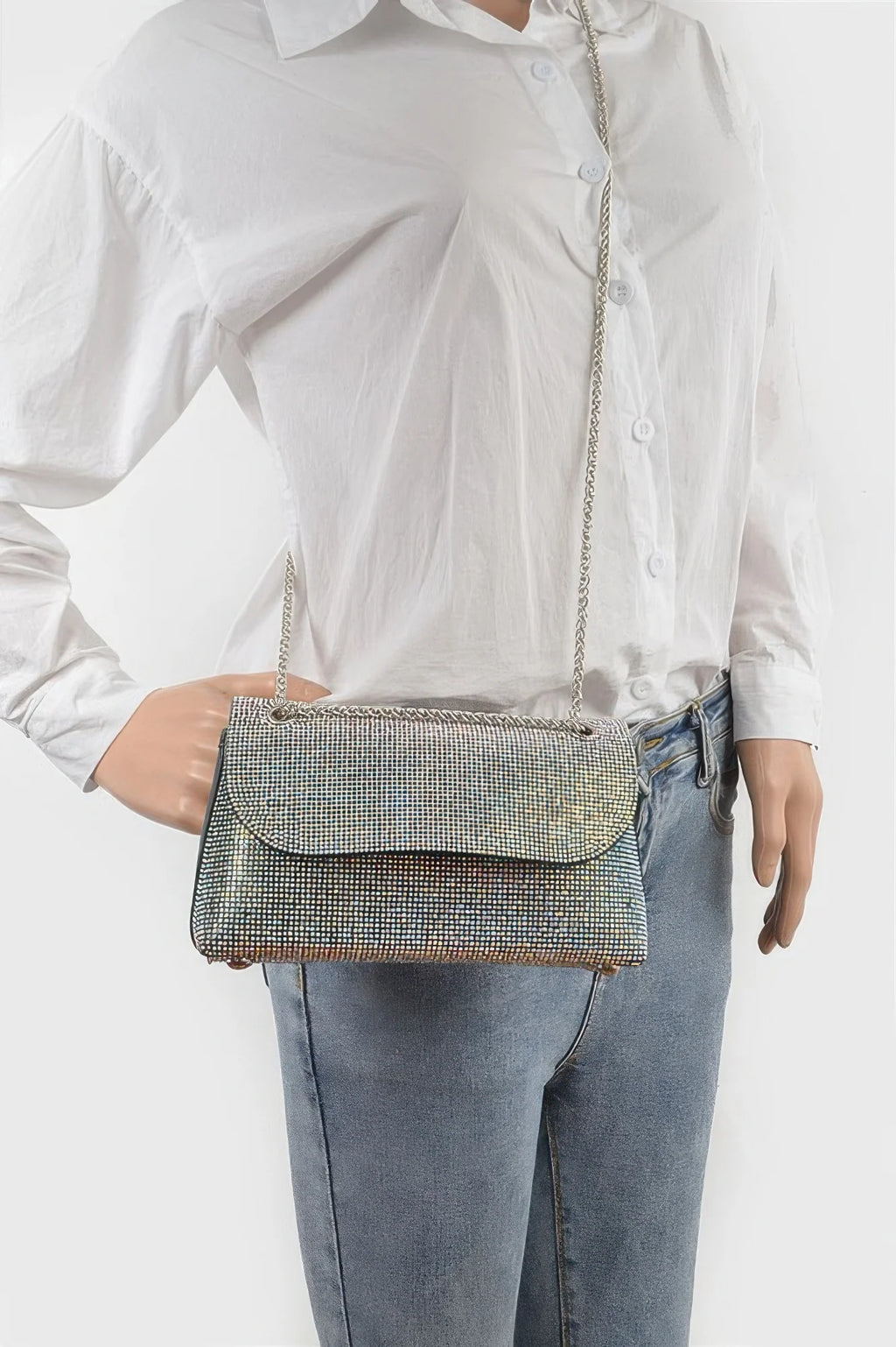 Rhinestone Evening Shoulder Bag, Sparkly Party Purse – image 6