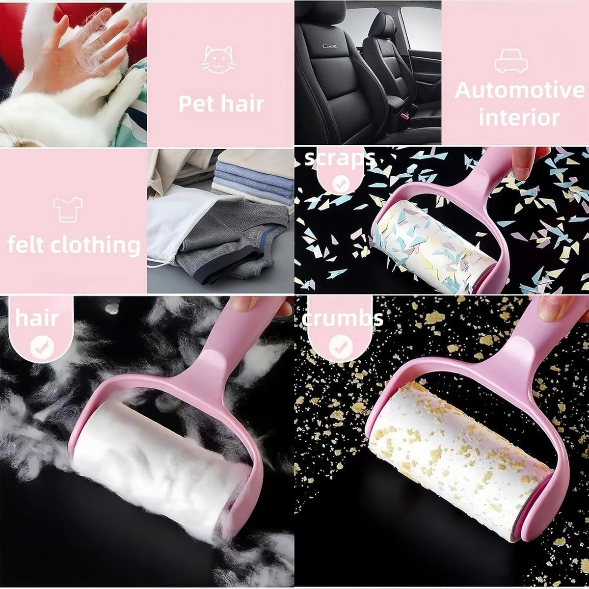 Lint Roller Set 120 Sheets Extra Sticky Pet Hair Remover – image 3