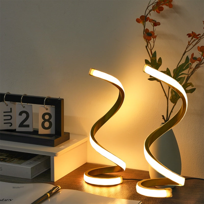 Spiral LED Desk Lamp – 2 Pack USB Dimmable, 3 Colors – image 6