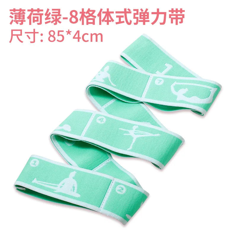 8-Loop Yoga Stretching Strap - Elastic Pilates & Dance Band – image 9