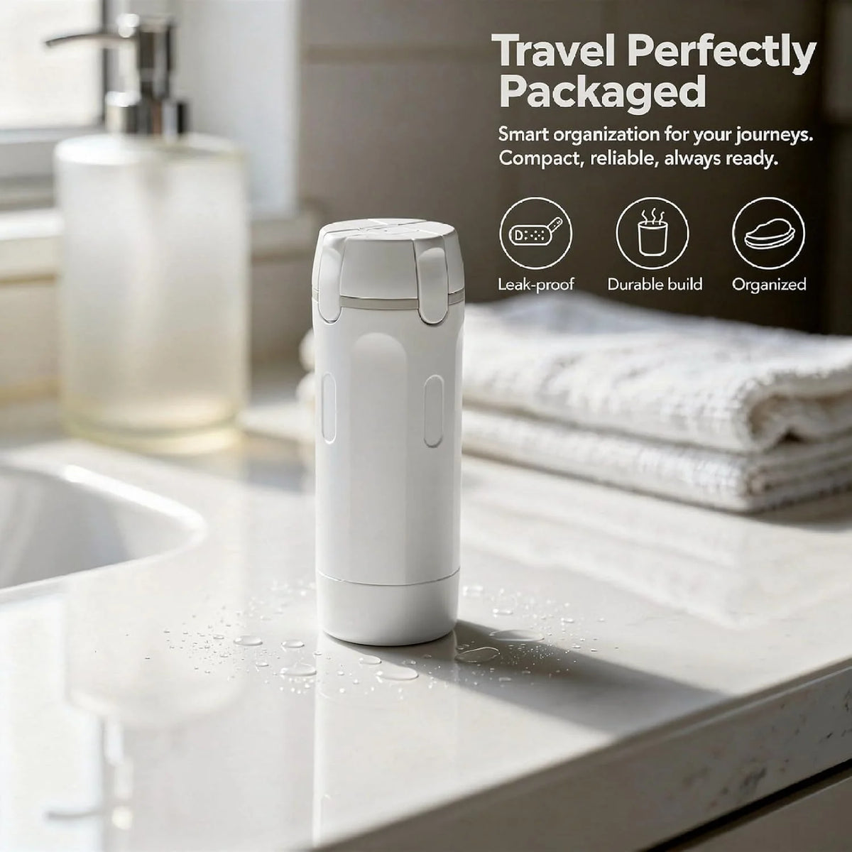Travel Bottle Set 4-in-1, Refillable Shampoo & Lotion Dispenser – image 5