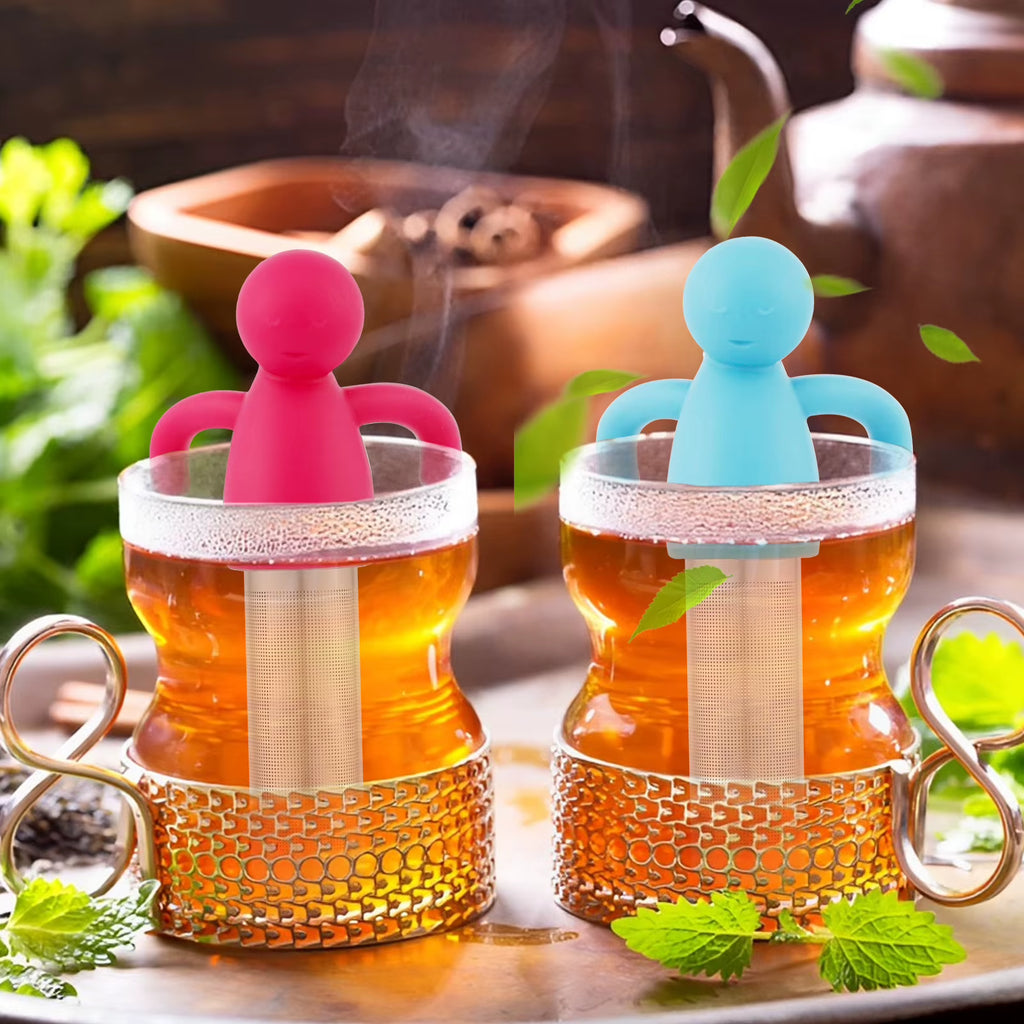 Tea Infuser Set of 4, Fine Mesh Stainless Steel Loose Leaf Strainers – image 6