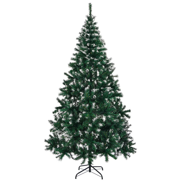 7 Ft Snow Tipped Christmas Tree with 150 Warm Lights and Remote – image 1