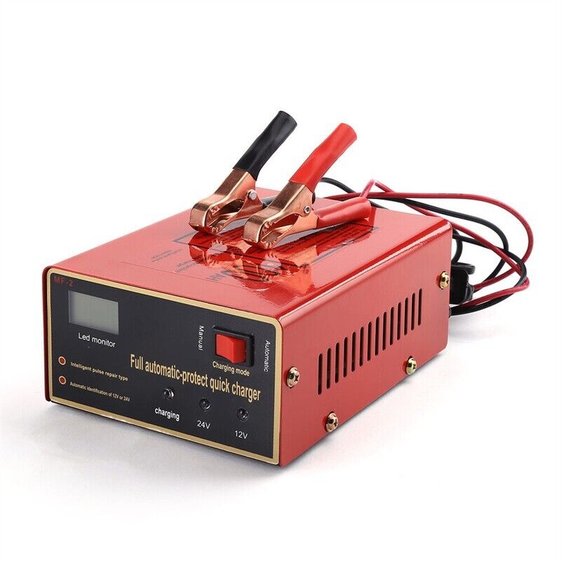 Car Battery Charger – 12V/24V 10A Smart Charger with LED Display