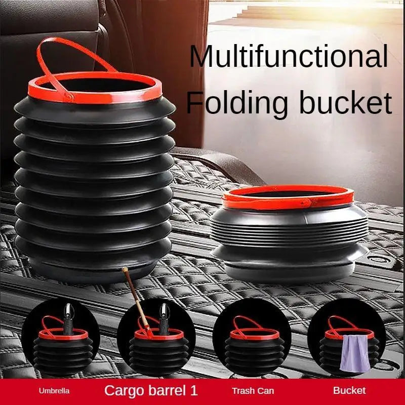 Foldable Hanging Car Trash Can & Umbrella Storage Bucket – image 3