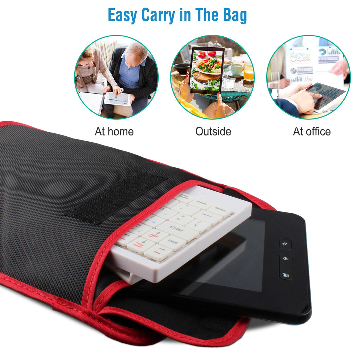 Mini Wired Keyboard 80 Keys with Tablet Stand and Carry Bag – image 10