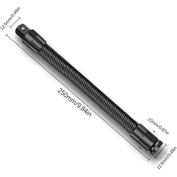 Mechanic Flexible Socket Extension Set, 1/2 in Drive Bendable Bar, 2 Pc